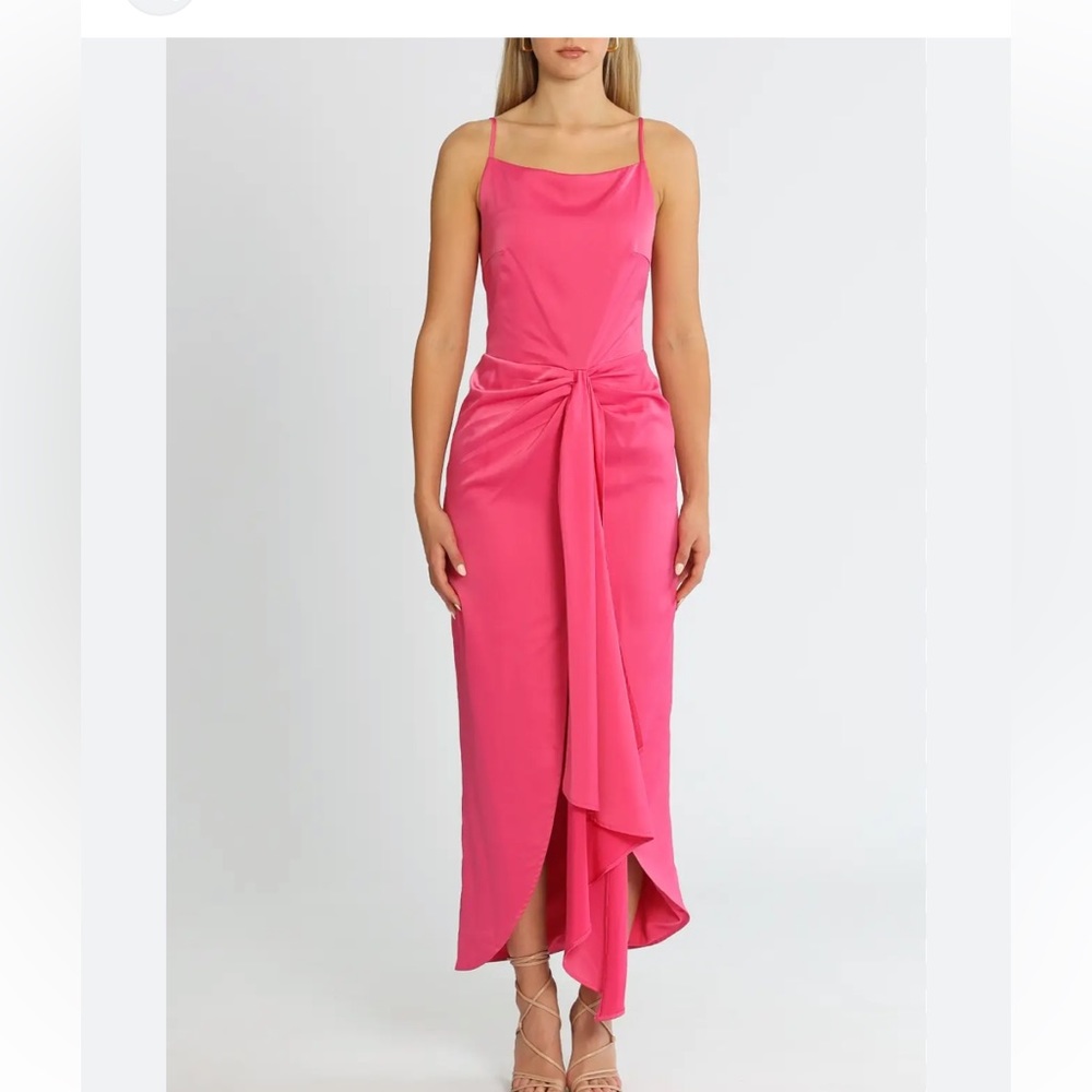 elle zeitoune
Patrice Draped Satin Dress size small
